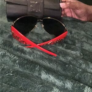 Dior Bold Red and Black Sunglasses with Case